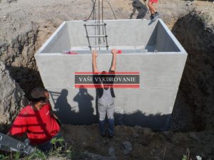 Osádzanie betónových žúmp a záchytných nádrží dažďovej vody